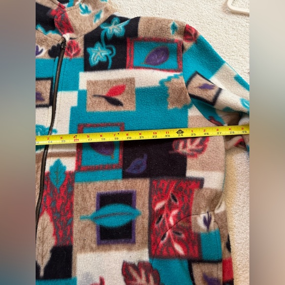 Cabin Creek | Vintage 90's Autumn Leaf Novelty Zip Up Jacket | SIze 2X - Picture 5 of 9